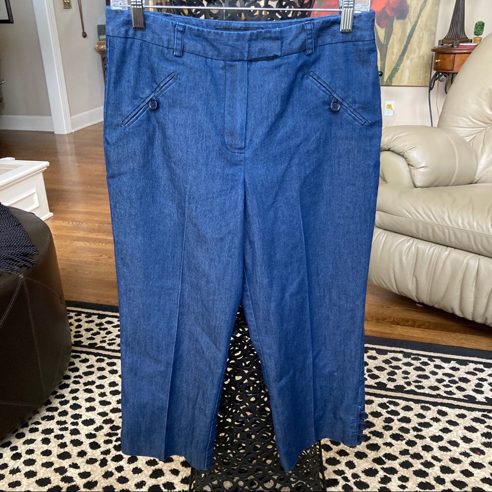Larry Levine stretch jean capris 8